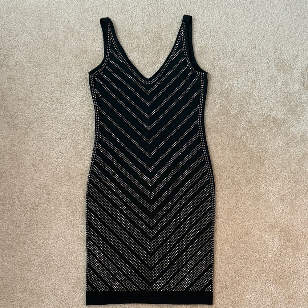 Cache Black and Silver Mini Dress